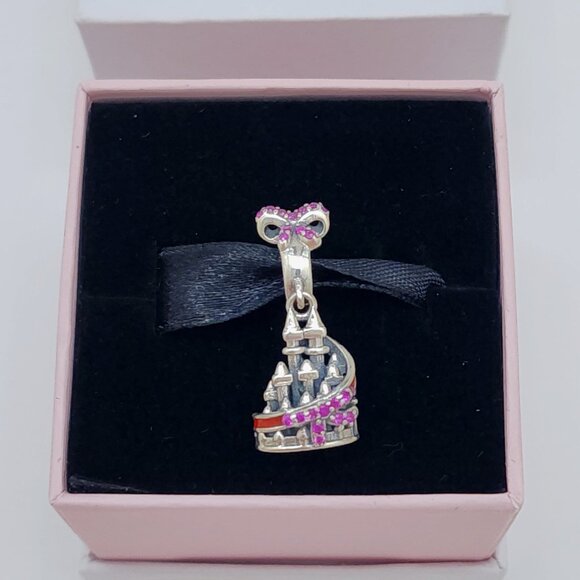 Pandora Disney Parks Holiday Castle Figural Sculpted Fantasyland Charm - Picture 2 of 4